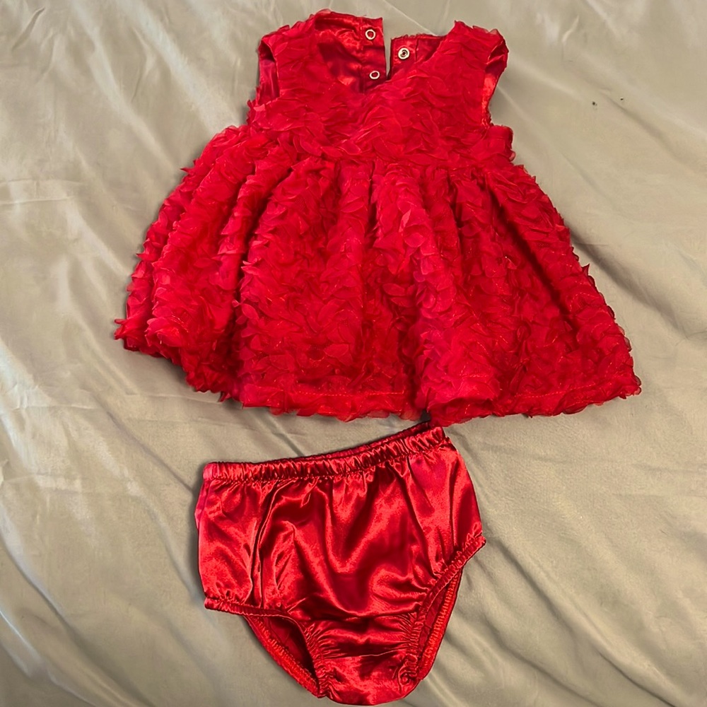 Baby girl 0-3 month red dress